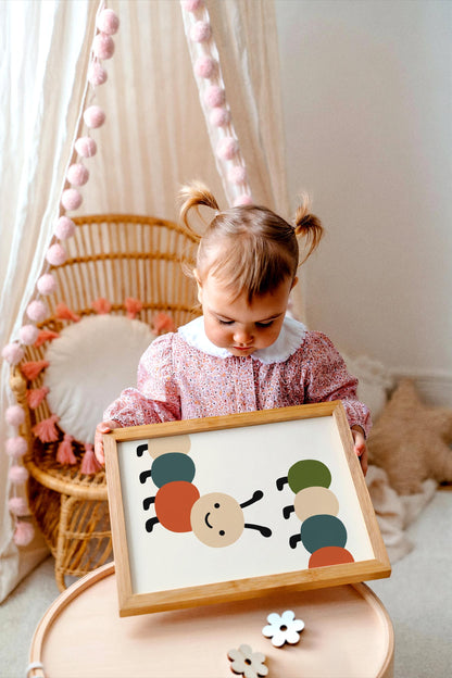 Cute Caterpillar Poster - Nursery Wall Art