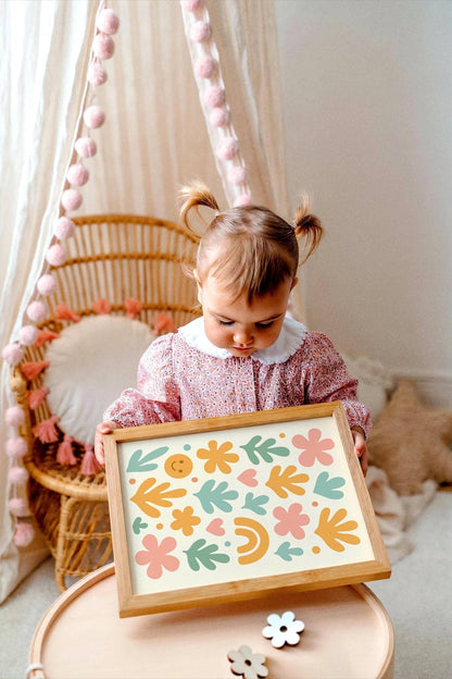 Cute Pastel Abstract Print for Baby Room