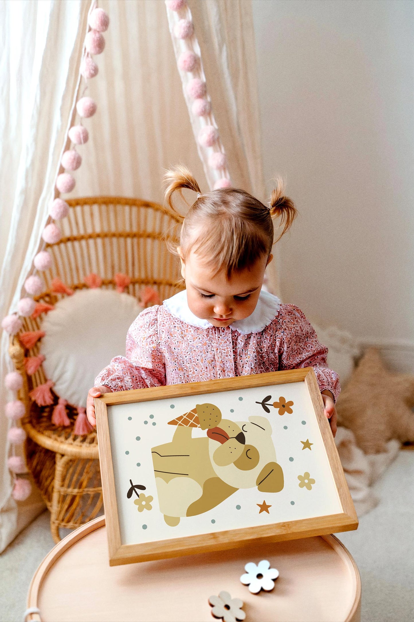 Funny Bulldog Print - Kids Wall Art