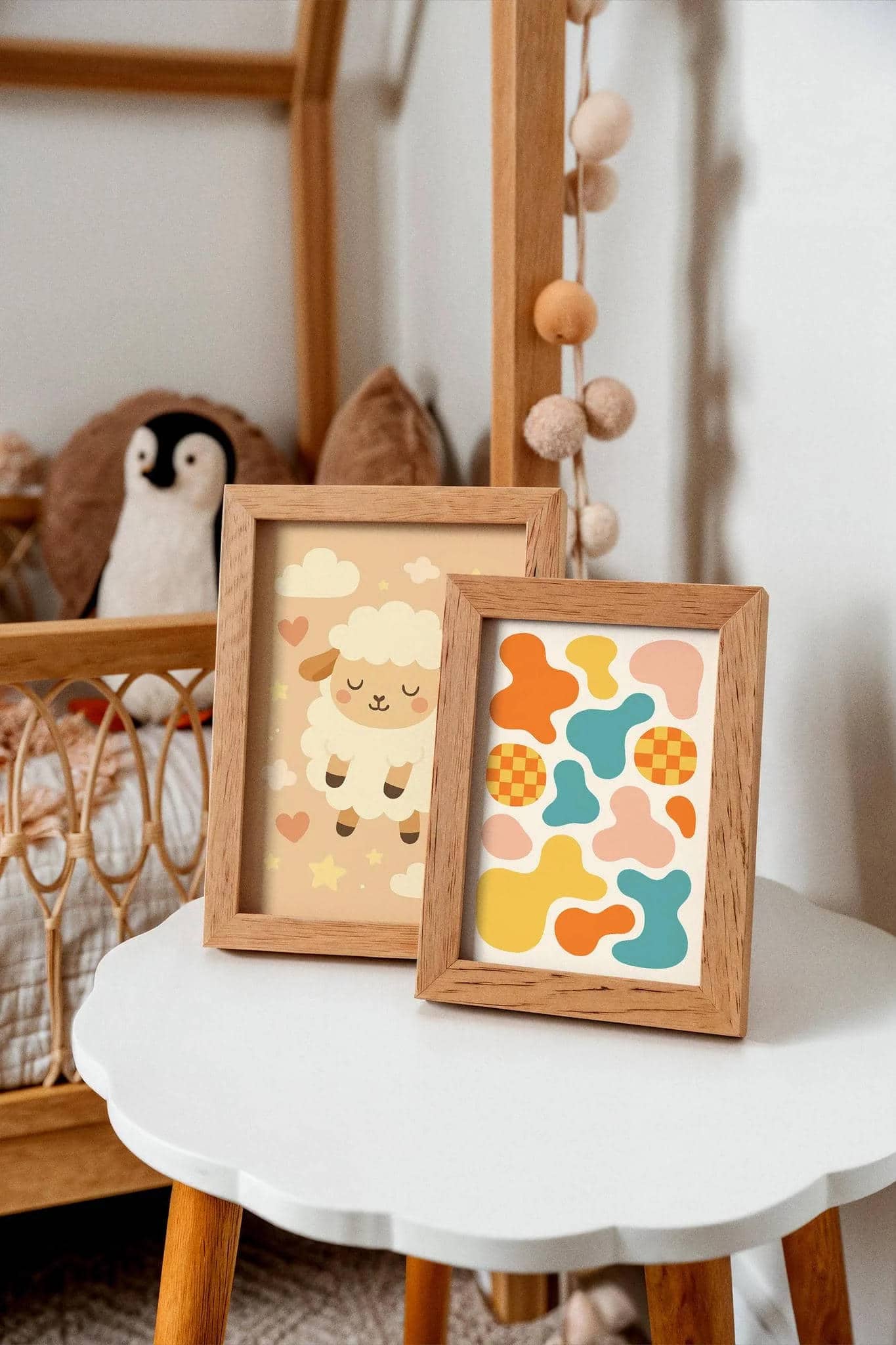 Kids Wall Art – Mid-Century Modern Liquid Shapes