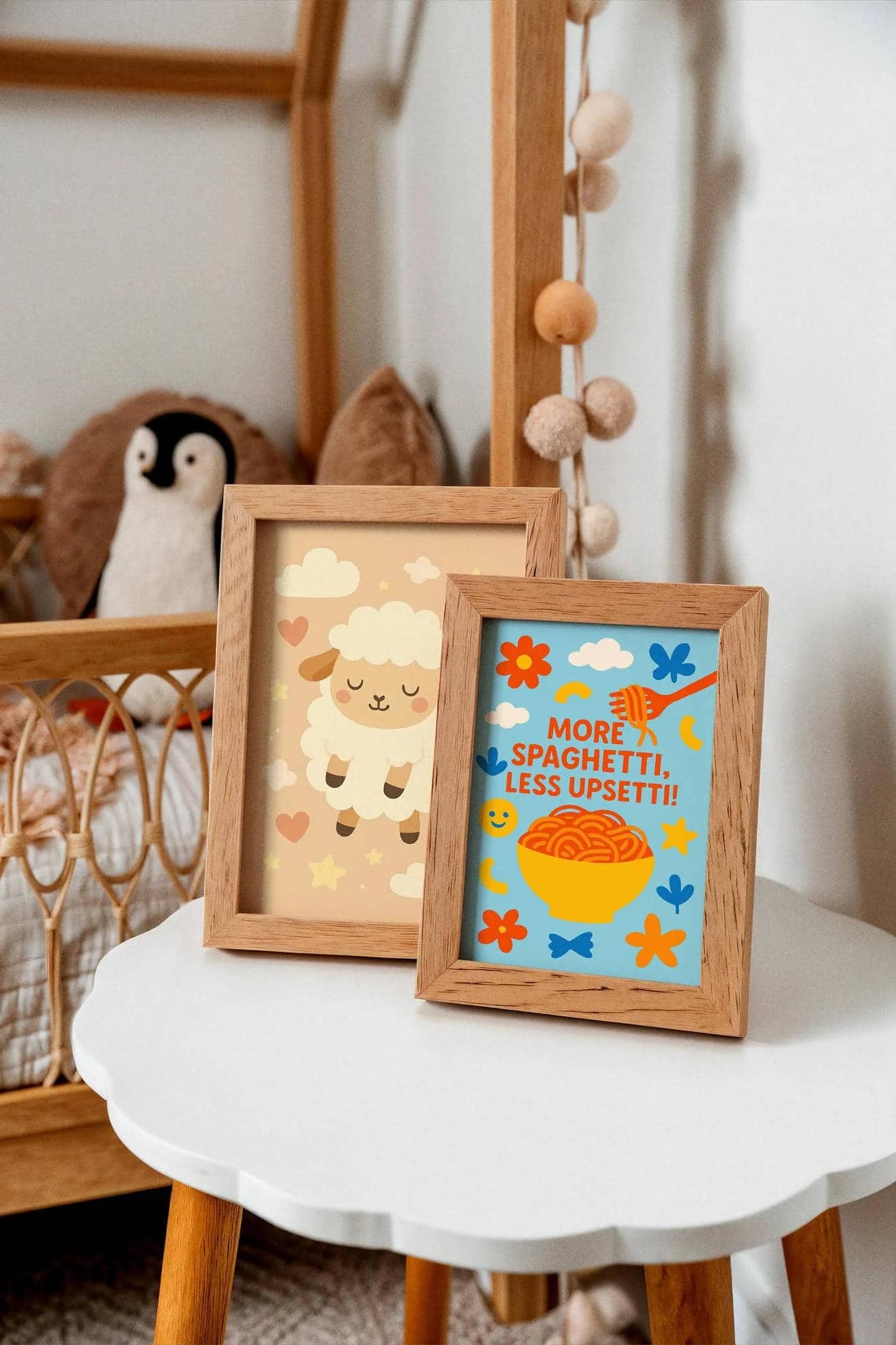 More Spaghetti Less Upsetti Poster – Kids Kitchen Wall Art