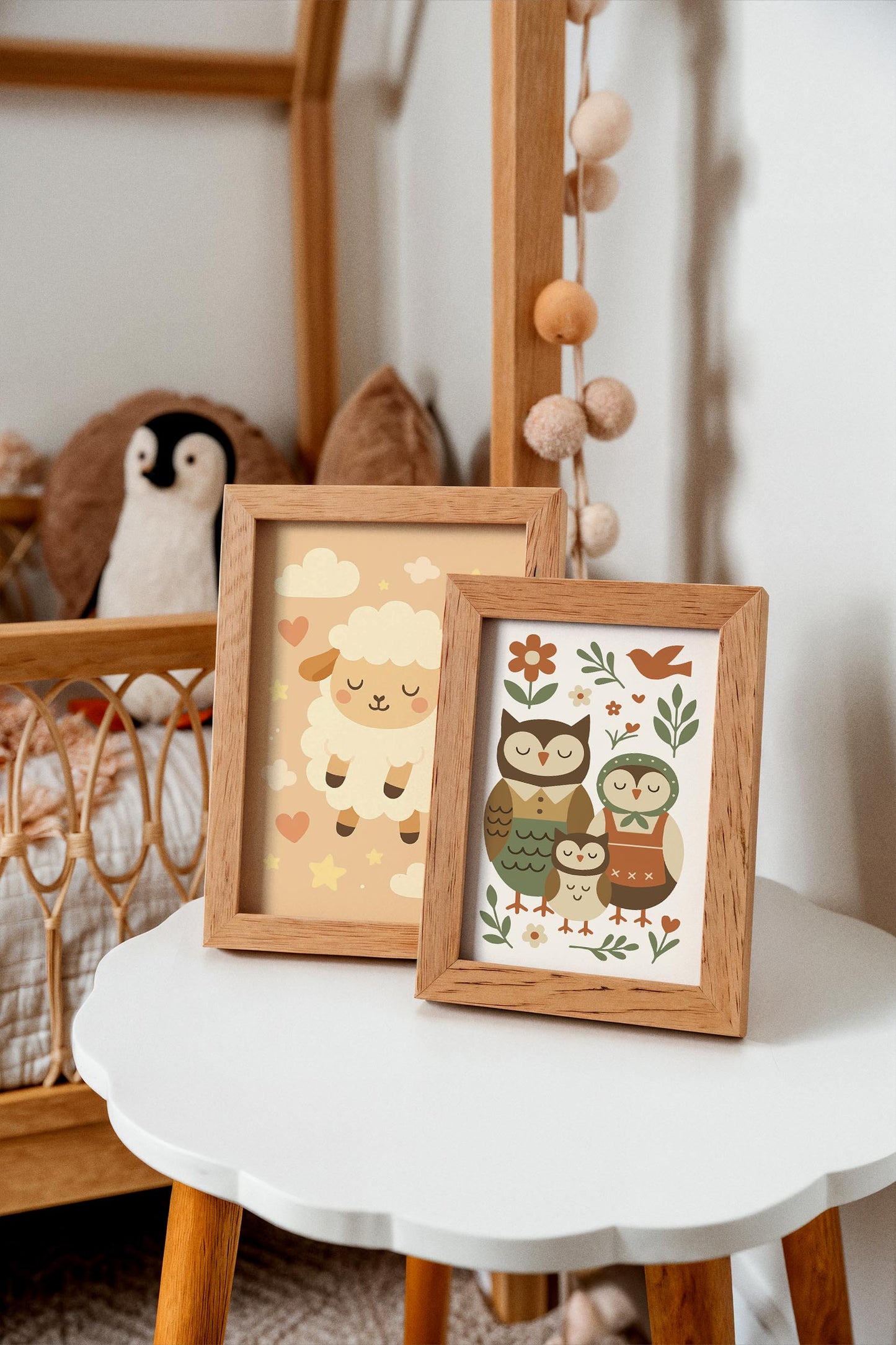 Owl Family Poster – Farmhouse Kids Wall Art