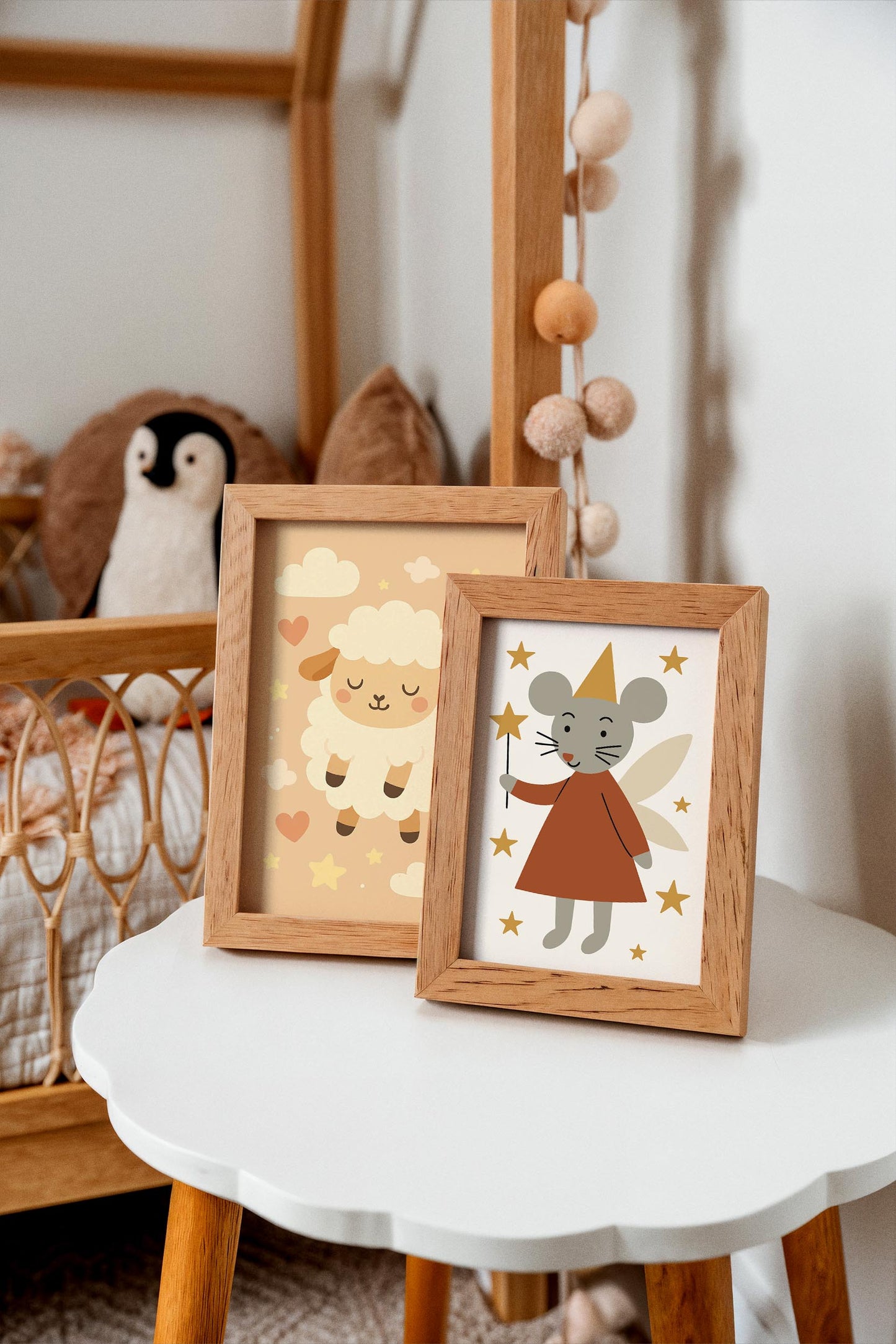 Cute Mouse Fairy Print – Scandinavian Nursery Decor
