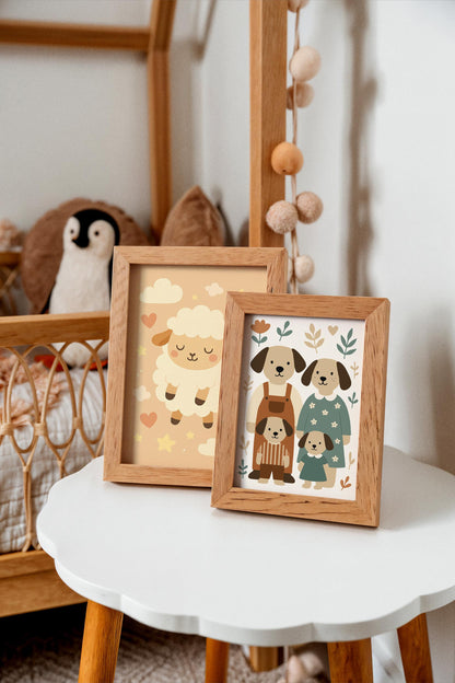Dog Family Poster – Kids Room Wall Art