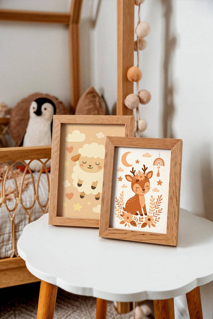 Boho Deer Poster – Cute Nursery Wall Art