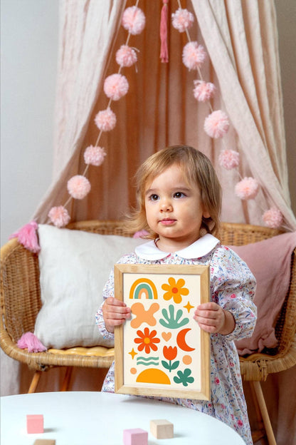 Mid-Century Nursery Art – Abstract Kids Decor