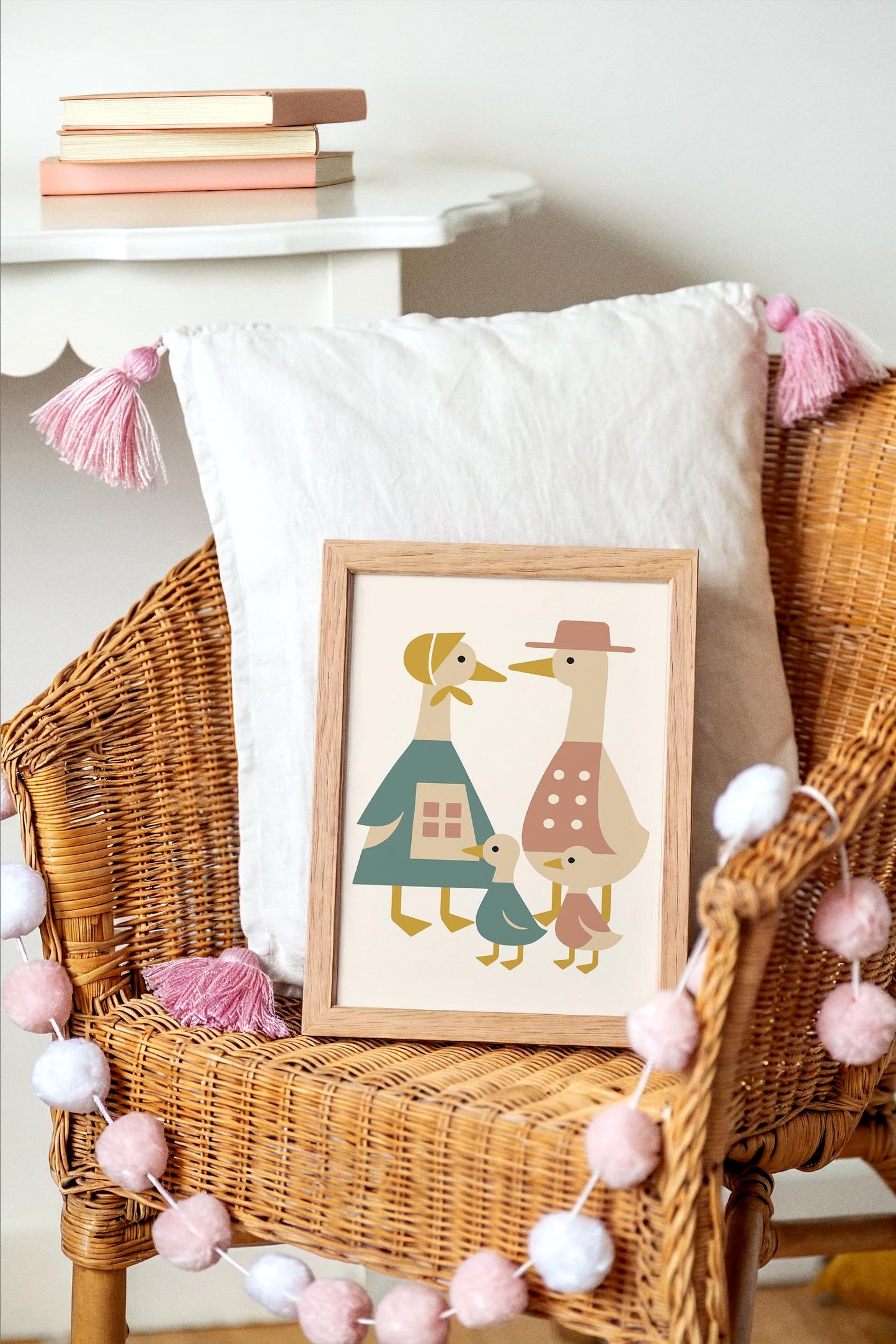Duck Family Poster - Country Farmhouse Wall Art