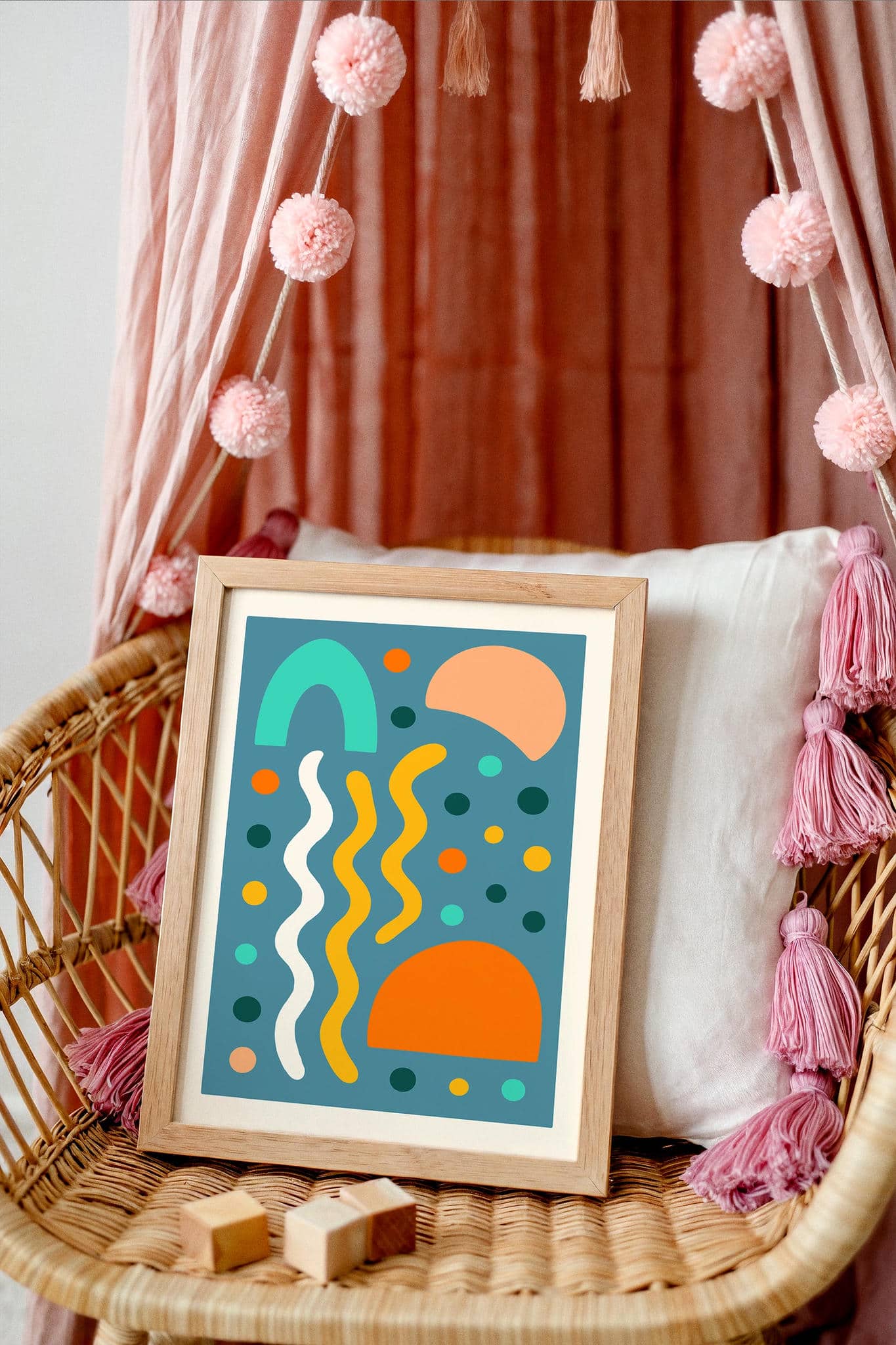 Colorful Kids Room Decor - Abstract Print