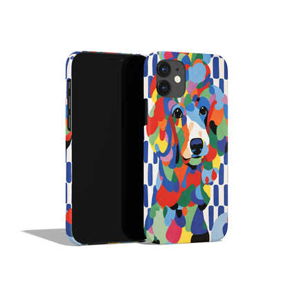 Vibrant Abstract Dog Art iPhone Case - Durable, Stylish, Colorful Protection