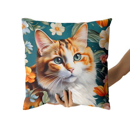 Victorian Cat Portrait Throw Pillow 2024