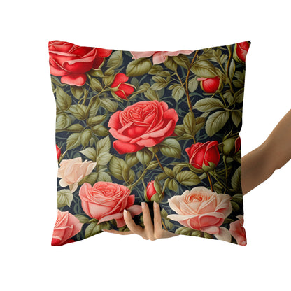 Garden of Roses Throw Pillow