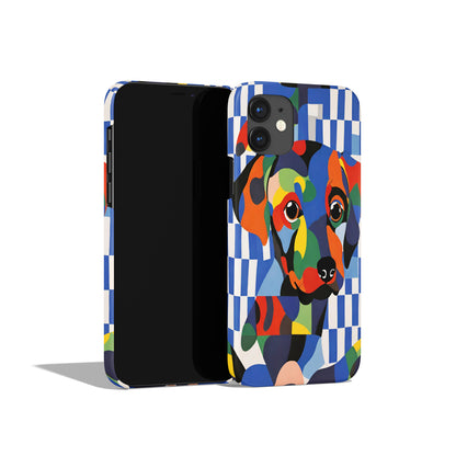 Vibrant Retro Dog Art iPhone Case