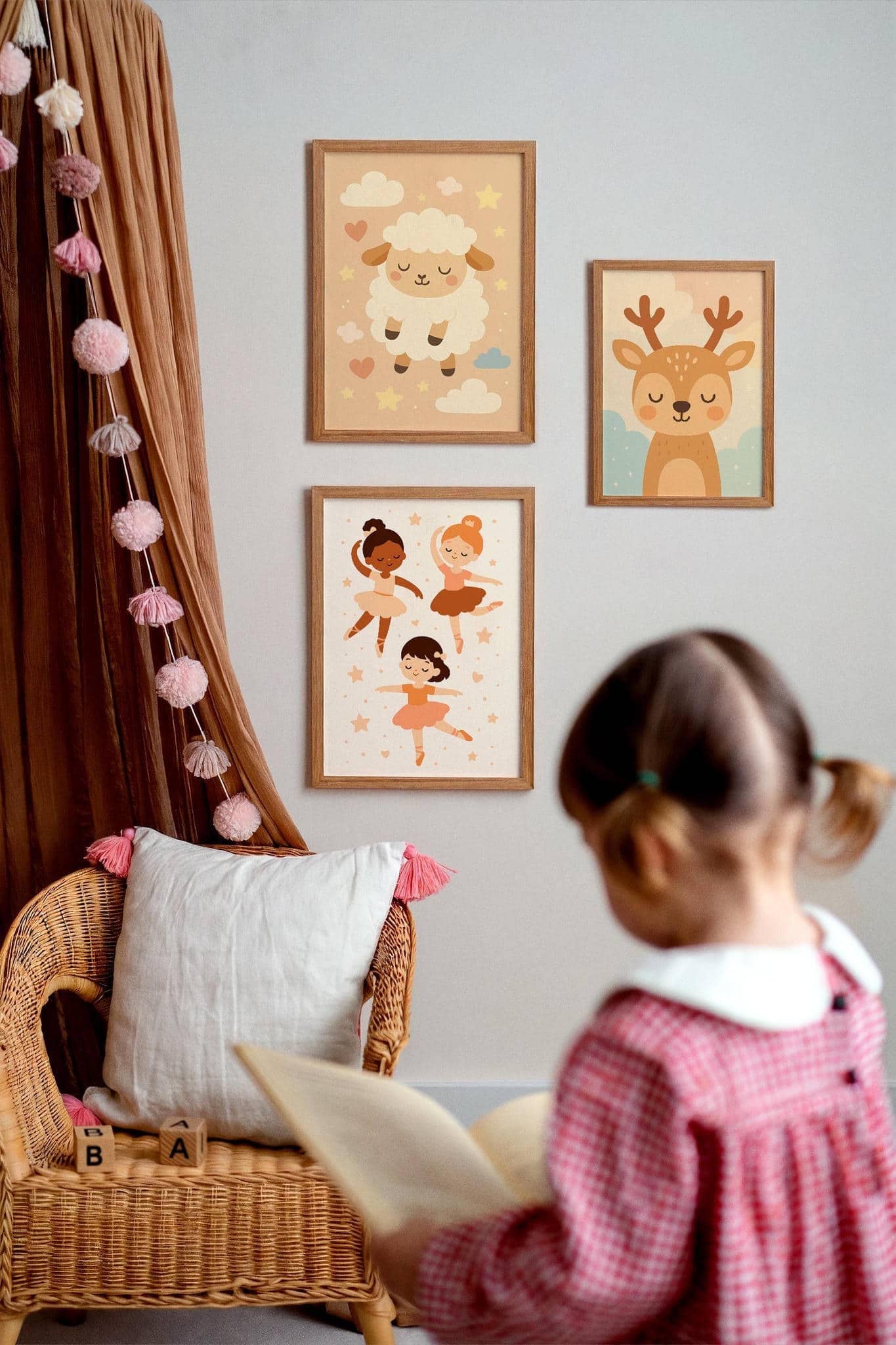 Little Ballerinas Print – Kids Room Wall Art
