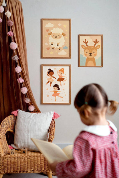 Little Ballerinas Print – Kids Room Wall Art