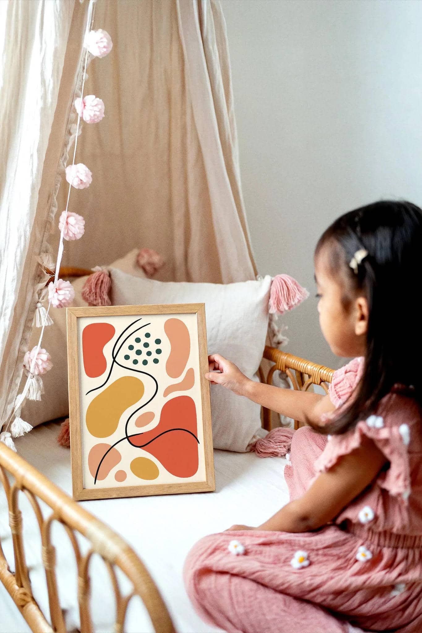 Liquid Shapes Art Print – Playful Abstract Kids Decor