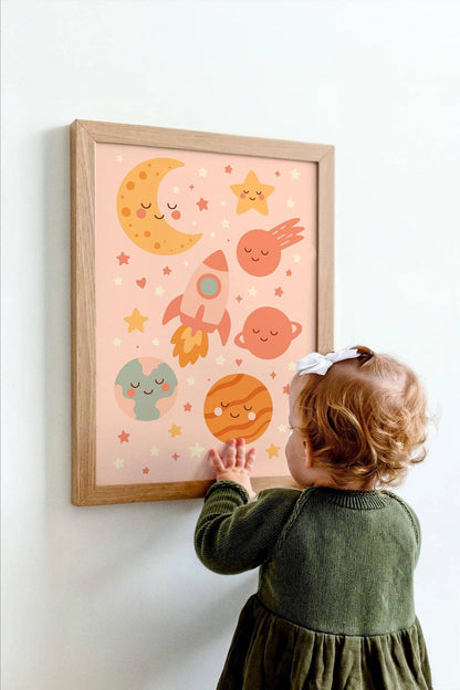 Cute Cosmos Art Print – Space Illustration