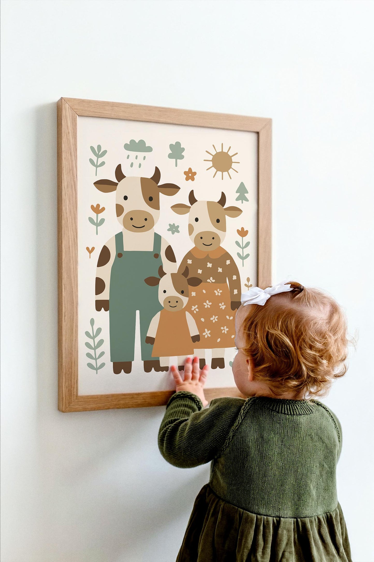 Cow Family Poster - Country Home Wall Decor