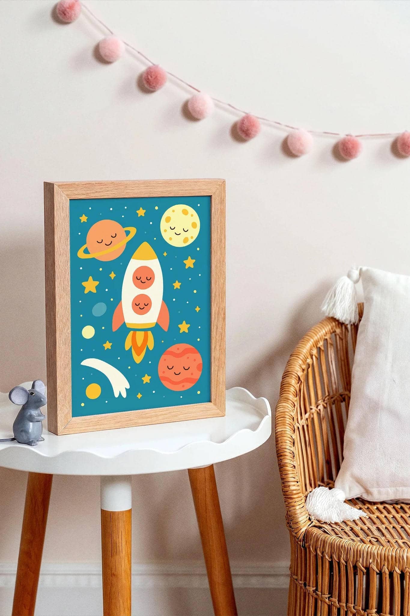 Whimsical Space Adventure – Rocket & Planets