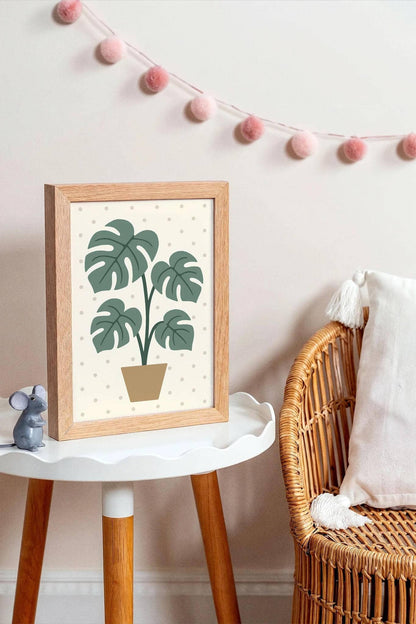 Monstera Plant Poster – Scandinavian Style Wall Art