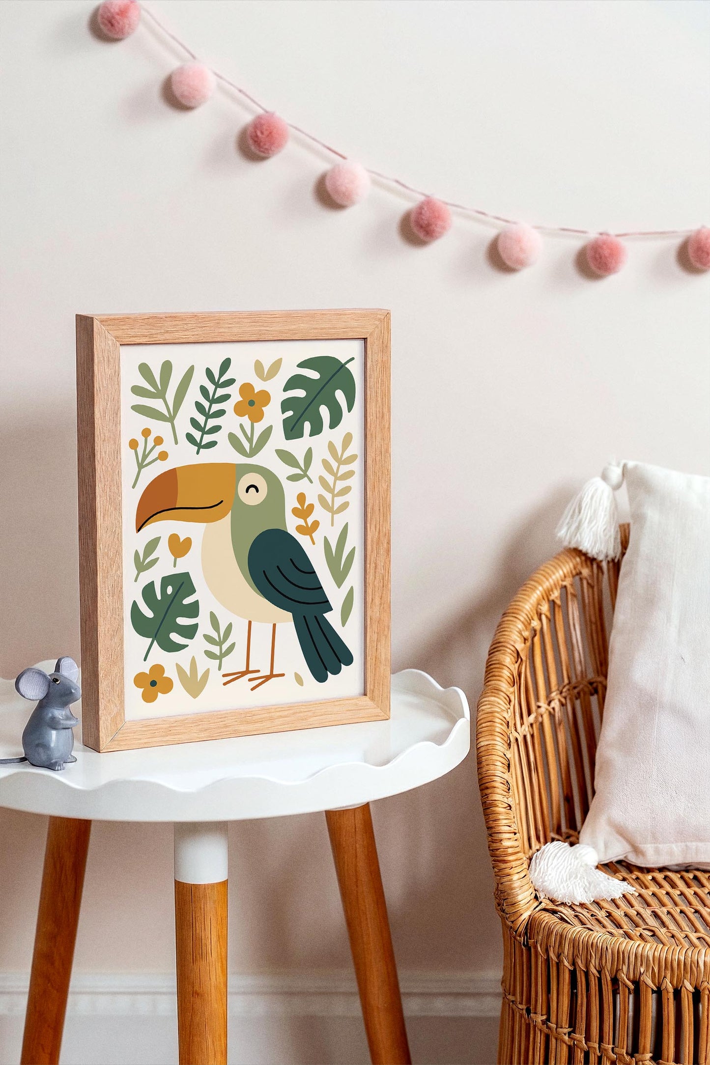 Cute Toucan Print - Jungle Kids Wall Art