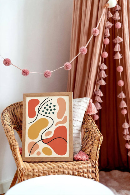 Liquid Shapes Art Print – Playful Abstract Kids Decor