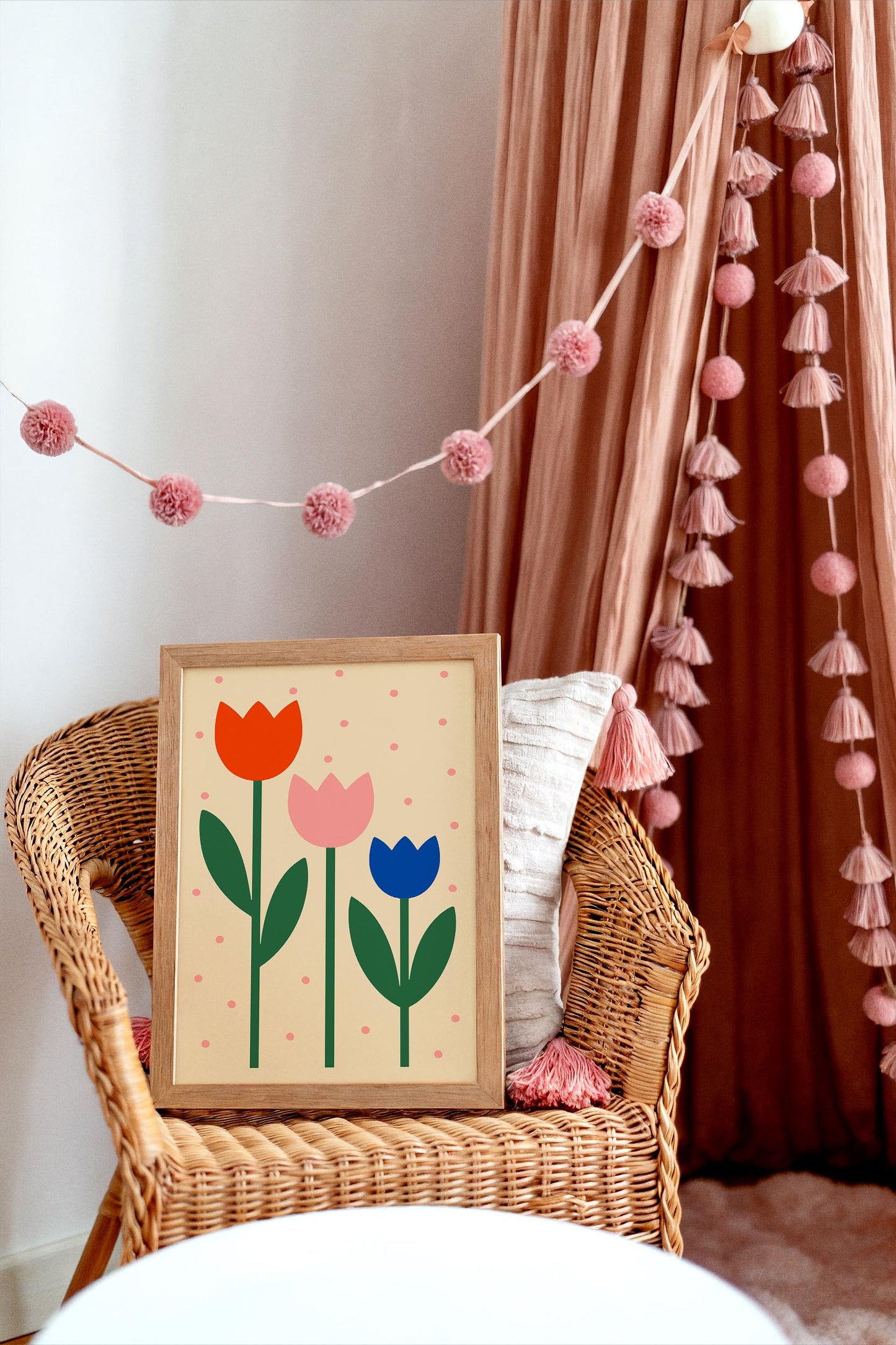 Minimalist Tulips Print - Floral Wall Art