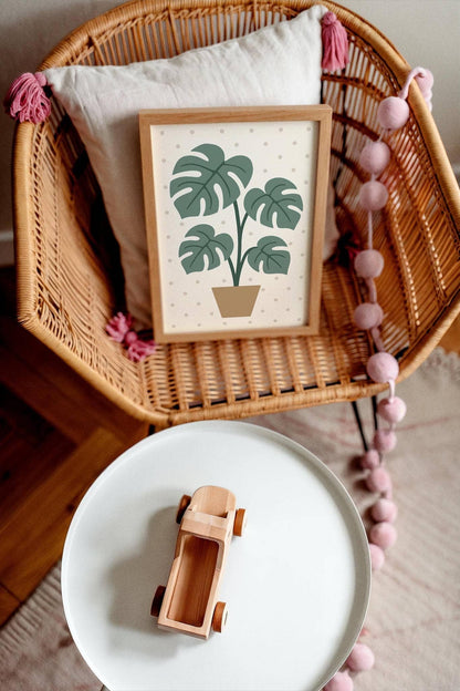 Monstera Plant Poster – Scandinavian Style Wall Art