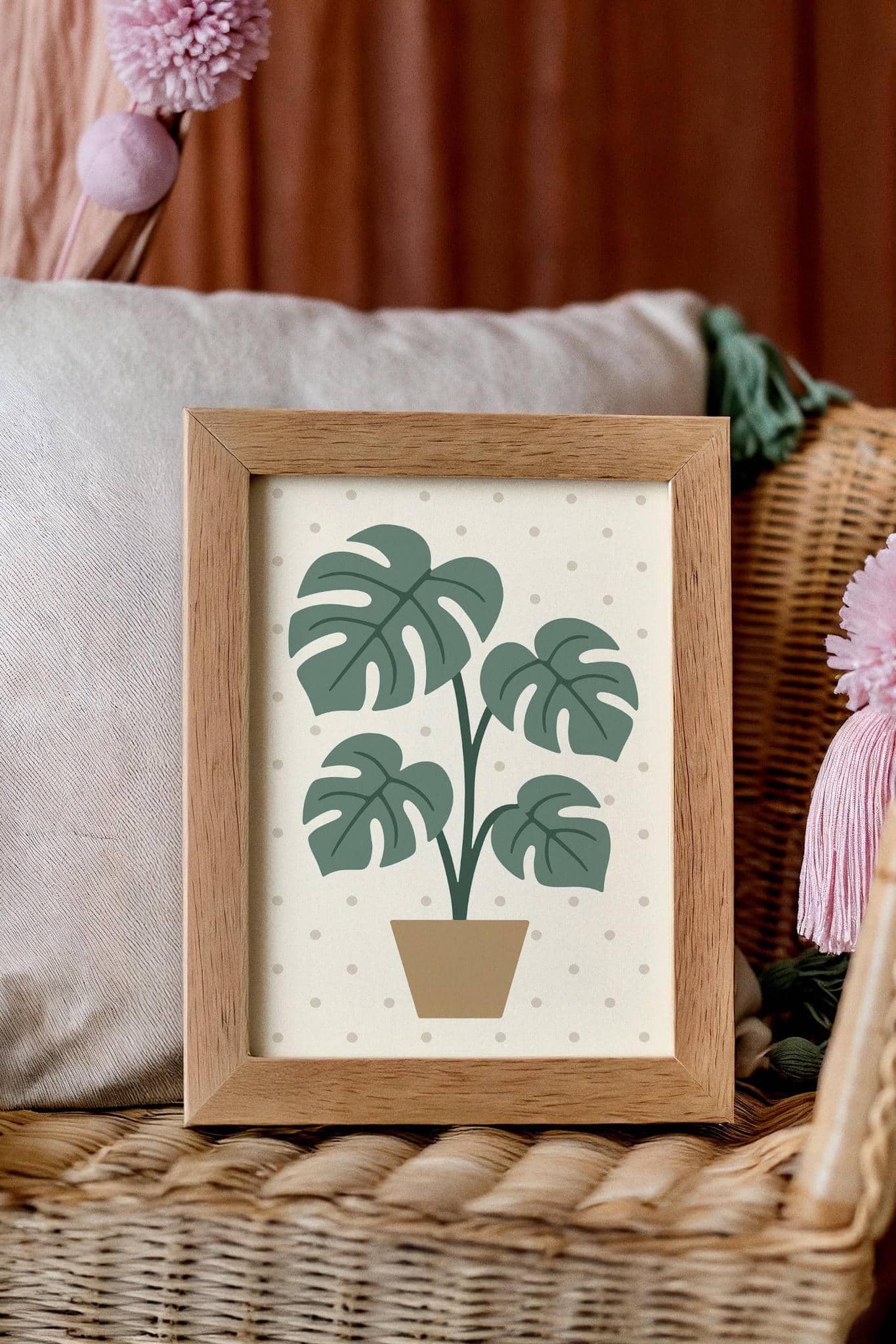 Monstera Plant Poster – Scandinavian Style Wall Art