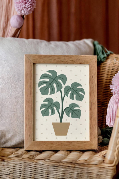 Monstera Plant Poster – Scandinavian Style Wall Art