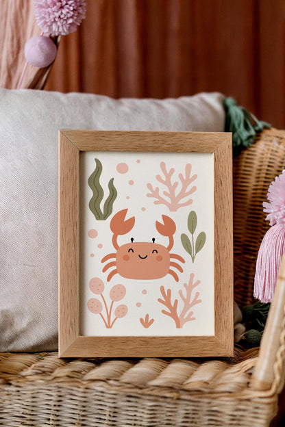 Funny Crab Poster – Cute Kids Wall Art