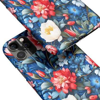 W. Morris Blue Floral iPhone Case