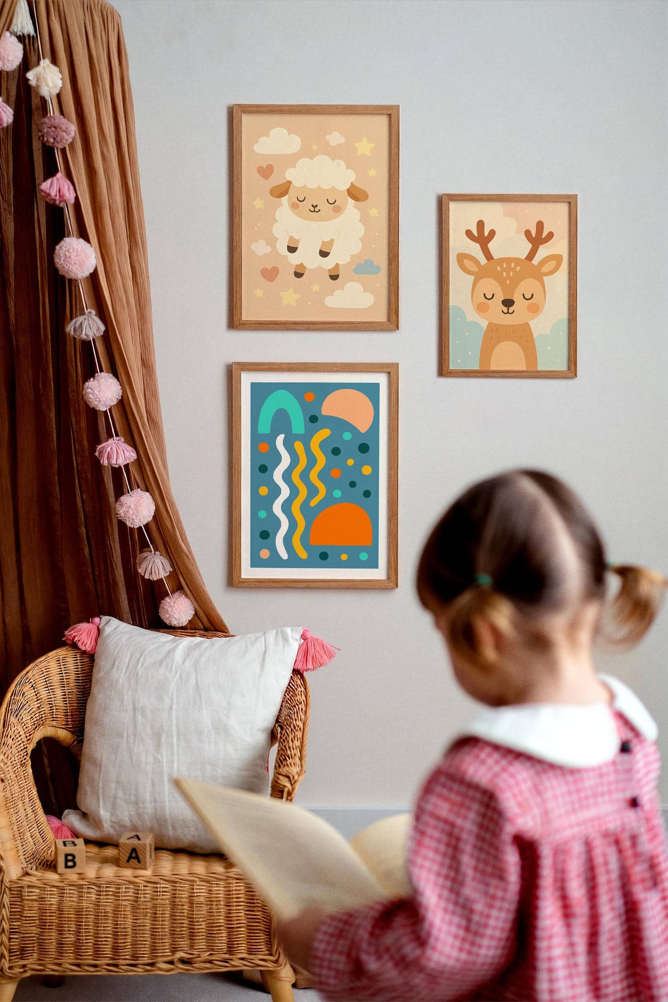 Colorful Kids Room Decor - Abstract Print