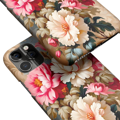 Beige Victorian Flowers iPhone Case