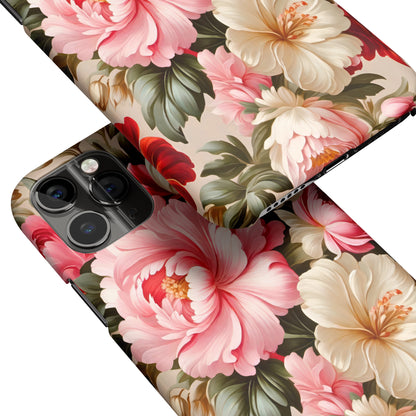 Luxury Floral Beige iPhone Case