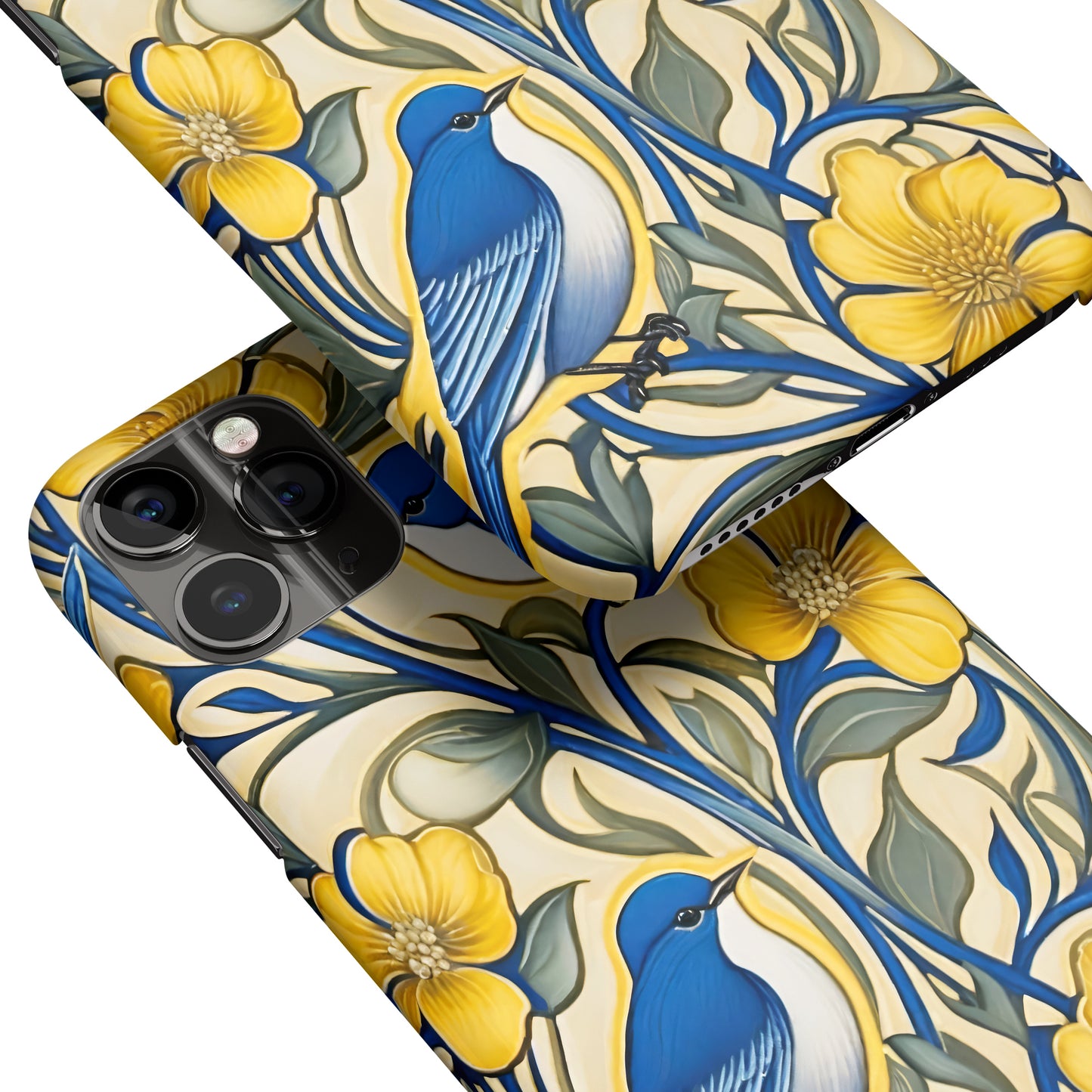 Blue and Yellow Nature iPhone Case