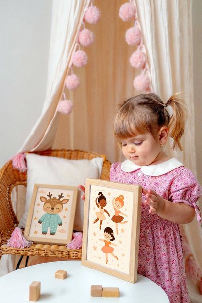 Little Ballerinas Print – Kids Room Wall Art
