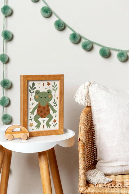 Cute Frog Print -  Kids Wall Art
