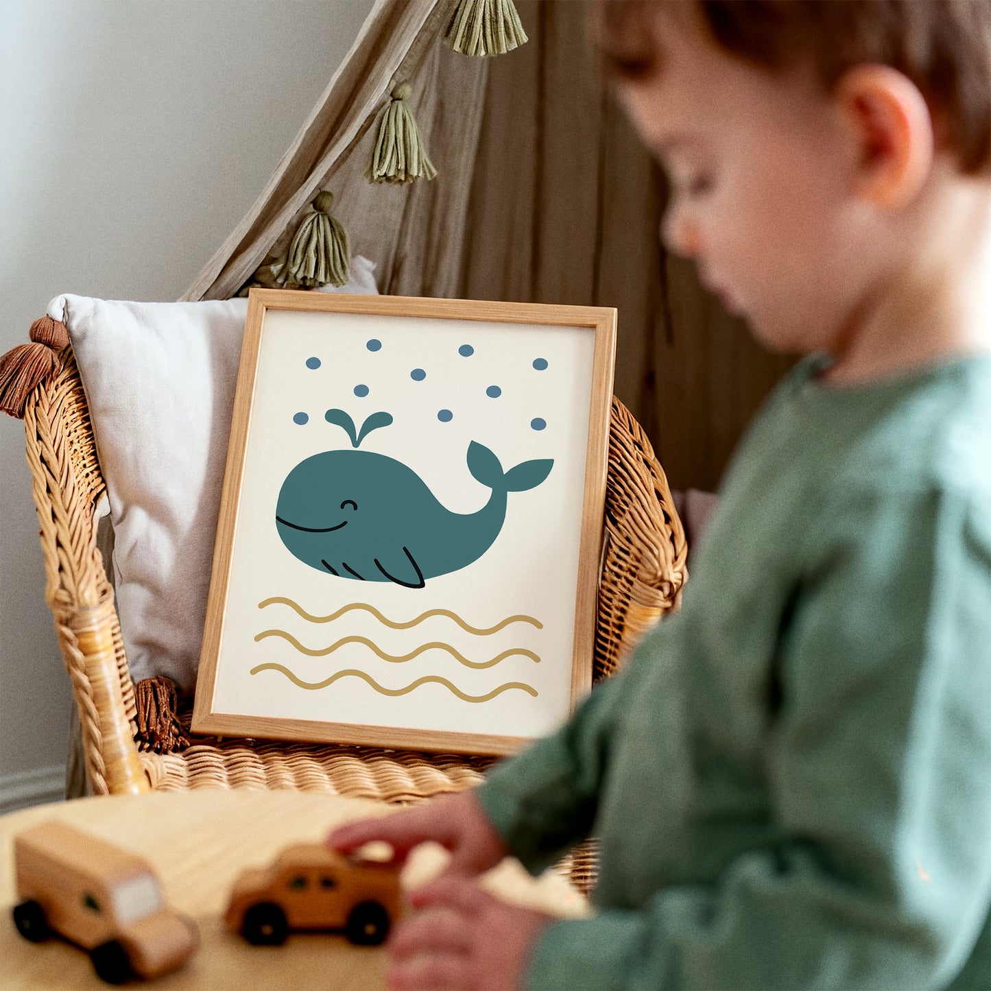 Whale Nursery Poster - Kids Room Decor