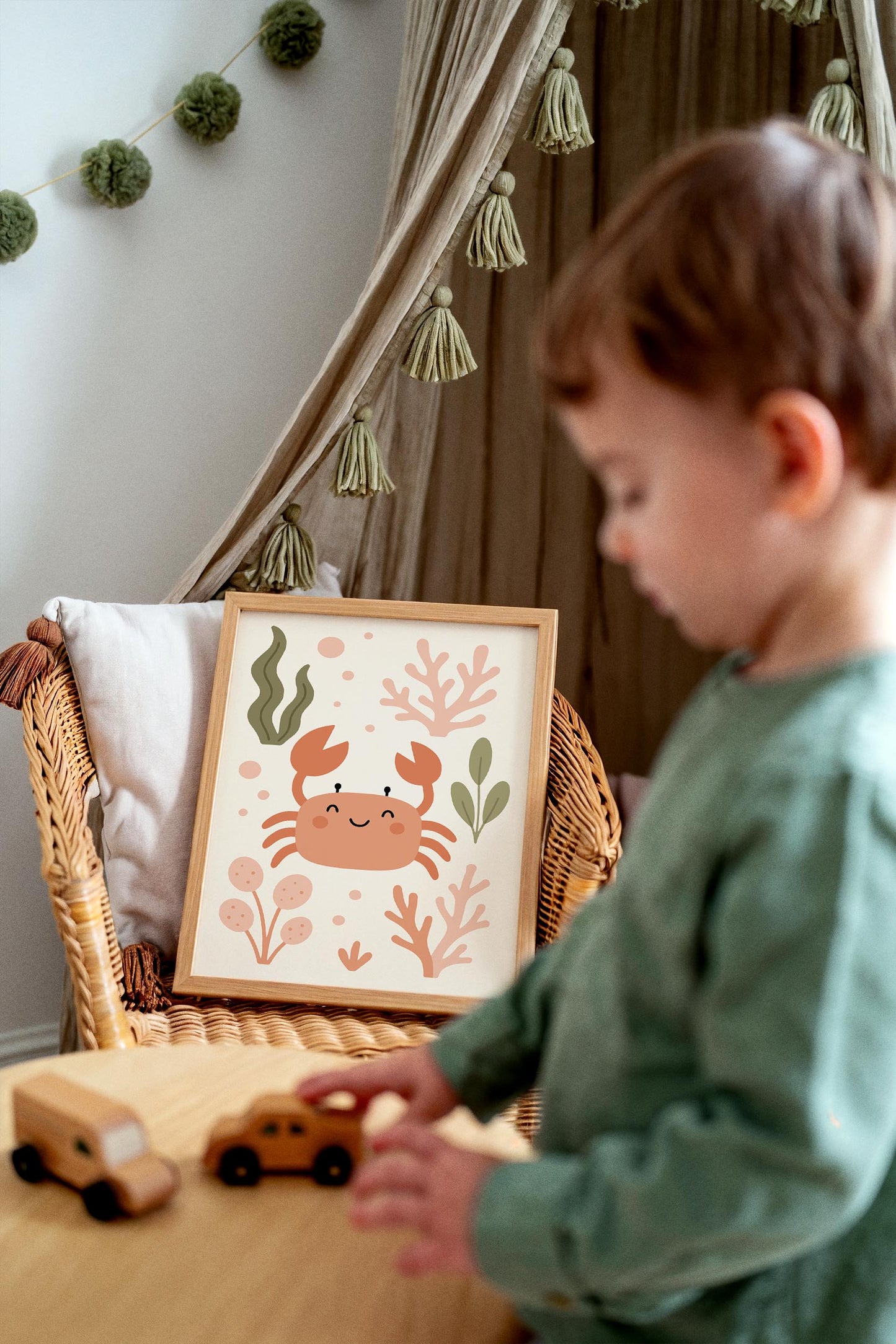 Funny Crab Poster – Cute Kids Wall Art