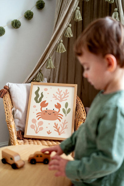 Funny Crab Poster – Cute Kids Wall Art