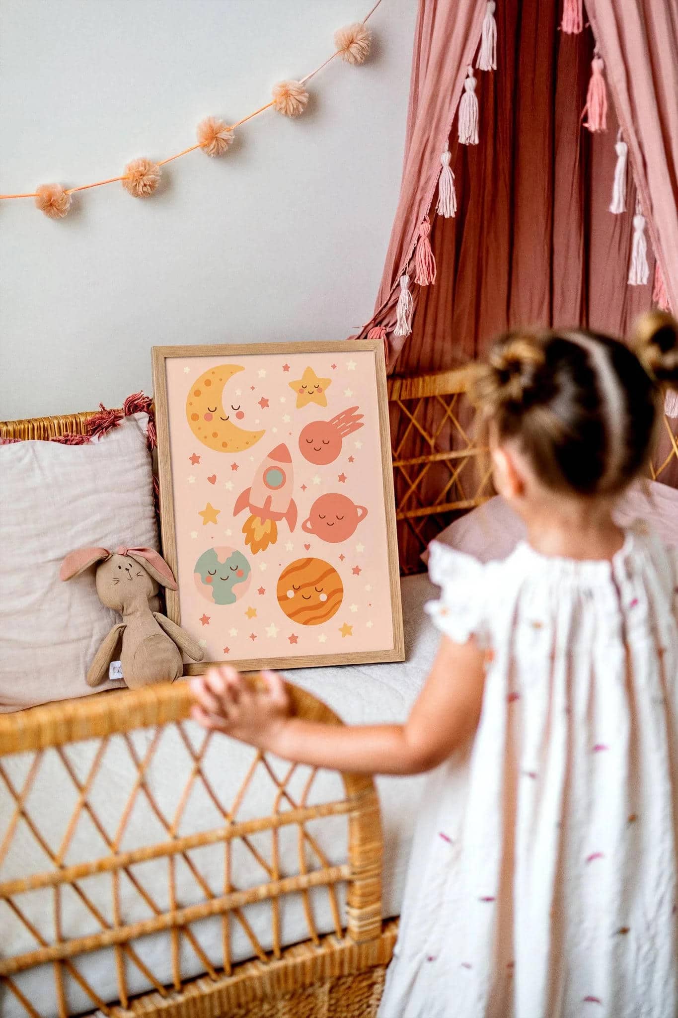 Cute Cosmos Art Print – Space Illustration