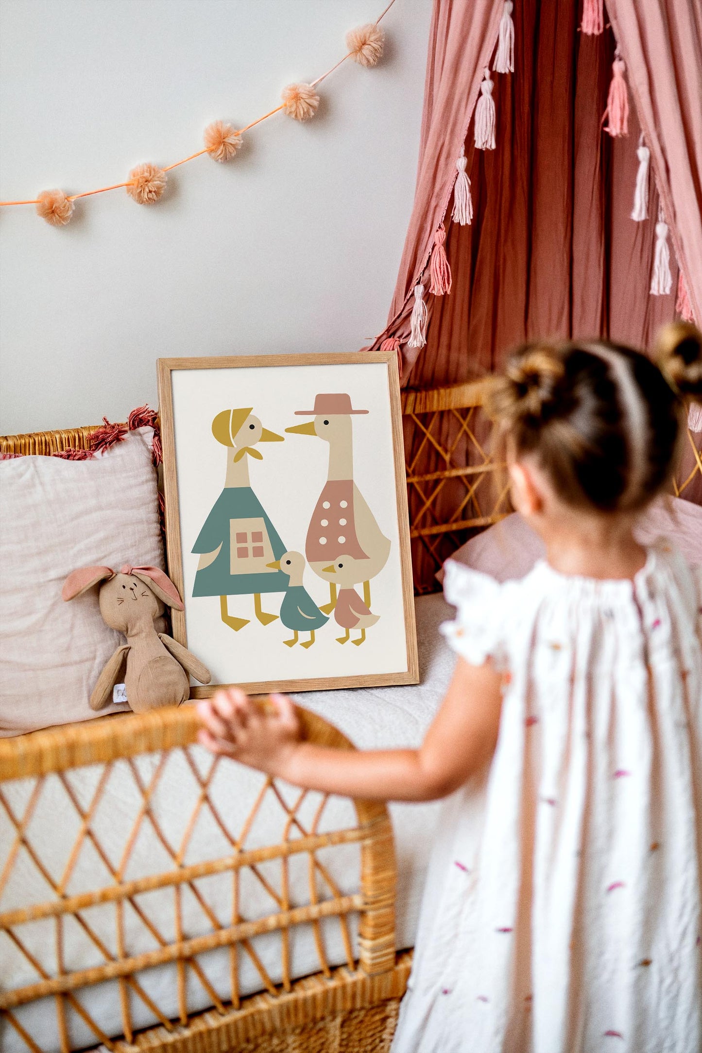 Duck Family Poster - Country Farmhouse Wall Art