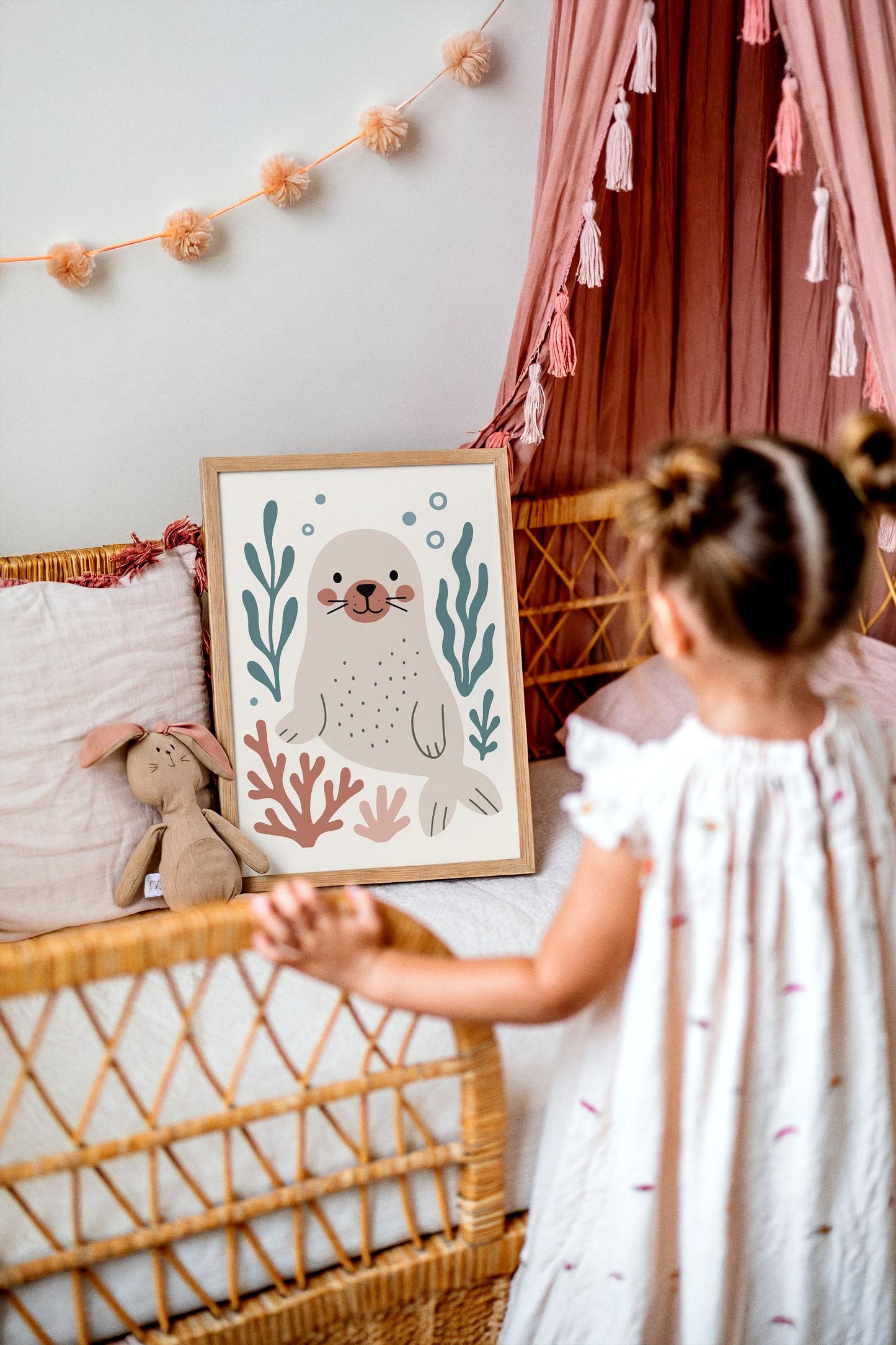 Cute Seal Poster – Kids Room Wall Art