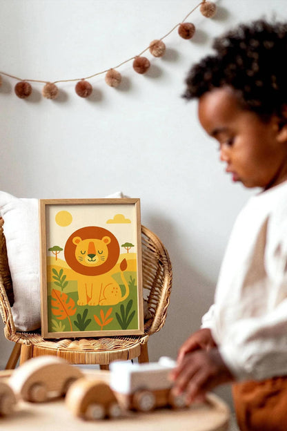 Adorable Safari Lion Wall Art