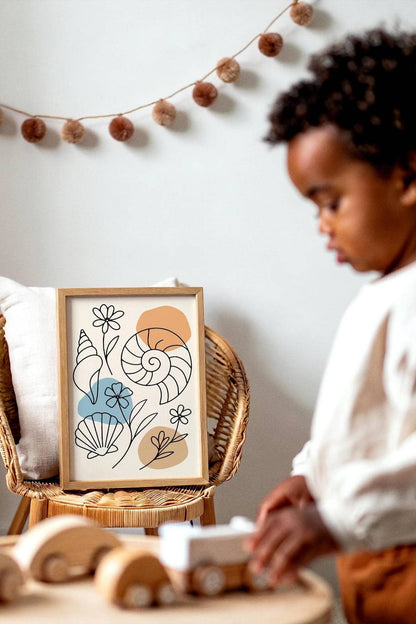 Minimalist Line Art Print – Coastal Wall Art