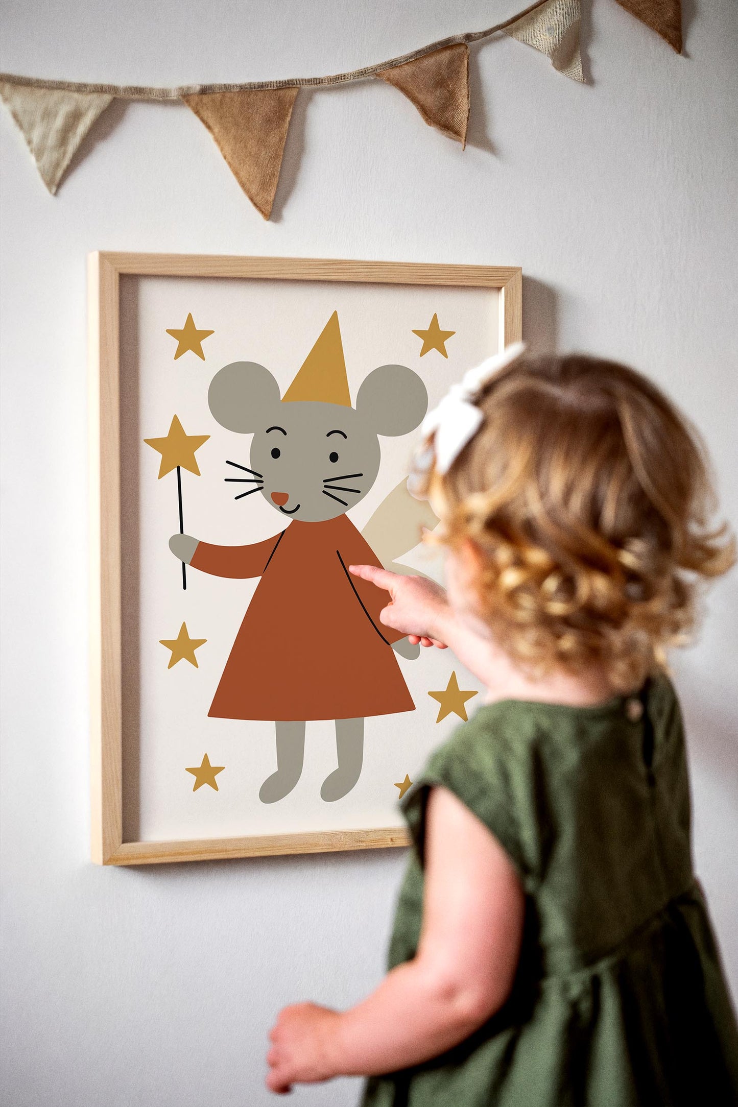 Cute Mouse Fairy Print – Scandinavian Nursery Decor
