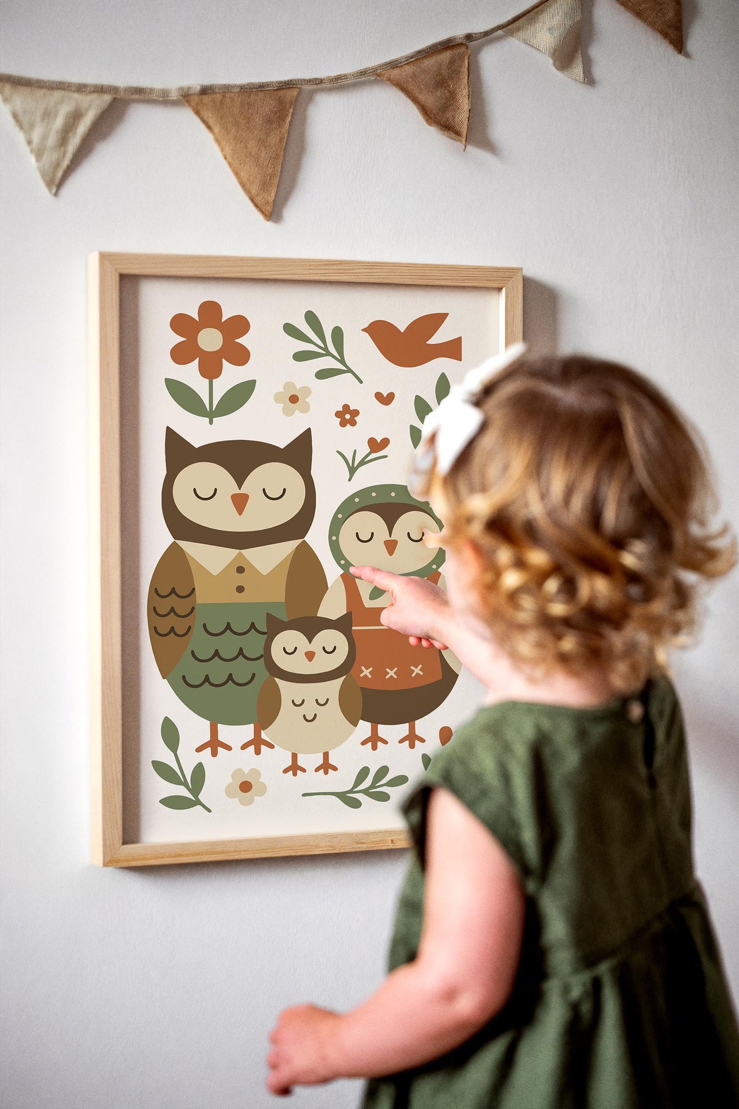 Owl Family Poster – Farmhouse Kids Wall Art