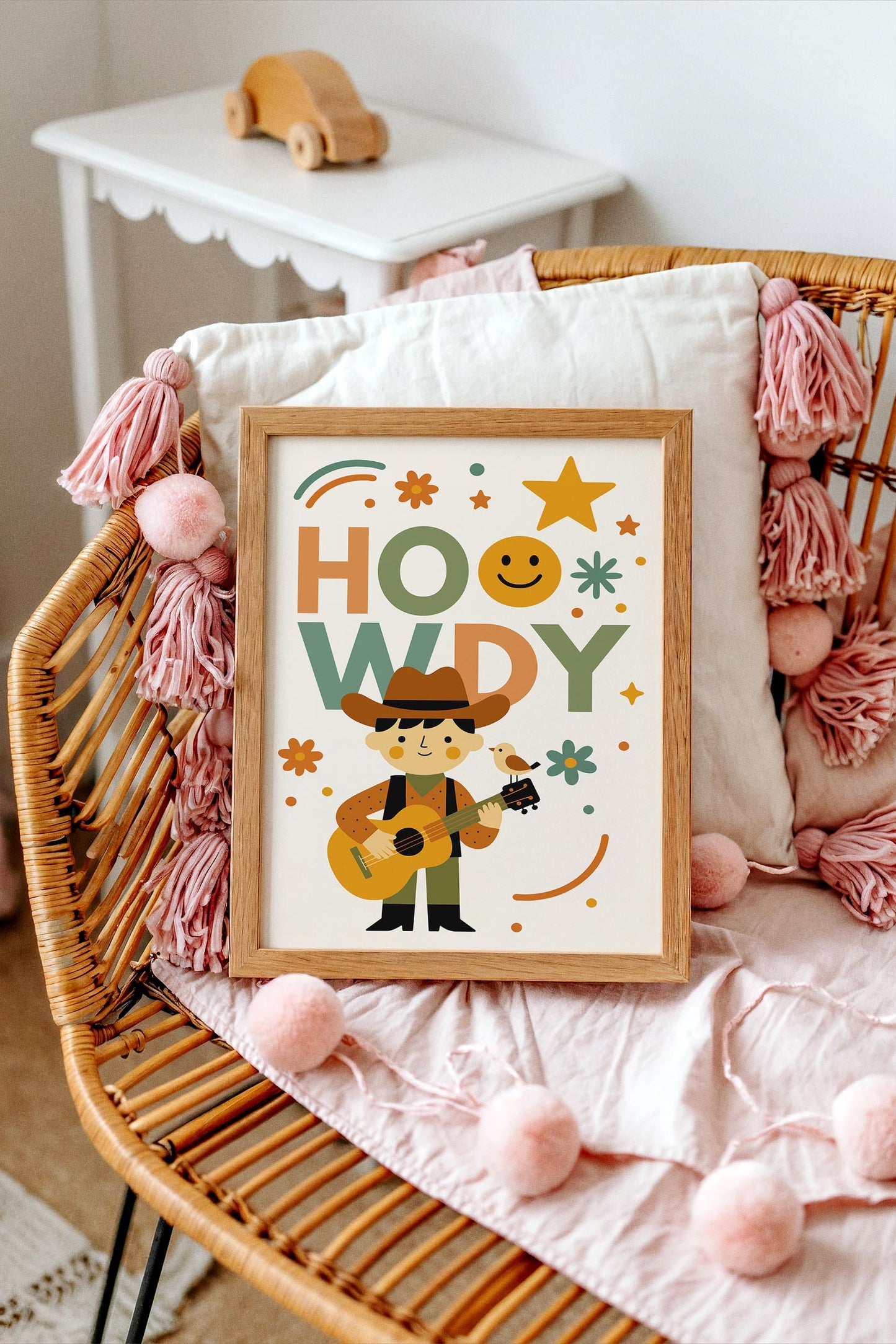 Howdy Cowboy Poster – Western Kids Wall Art