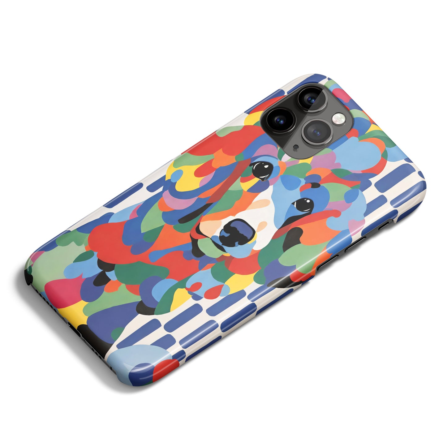 Vibrant Abstract Dog Art iPhone Case - Durable, Stylish, Colorful Protection