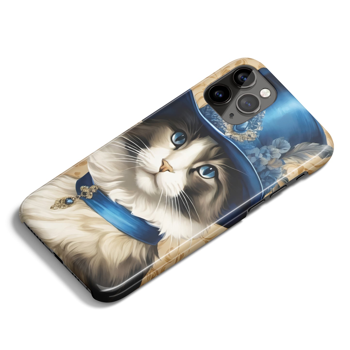 Dressed Up Cat Portrait iPhone Case